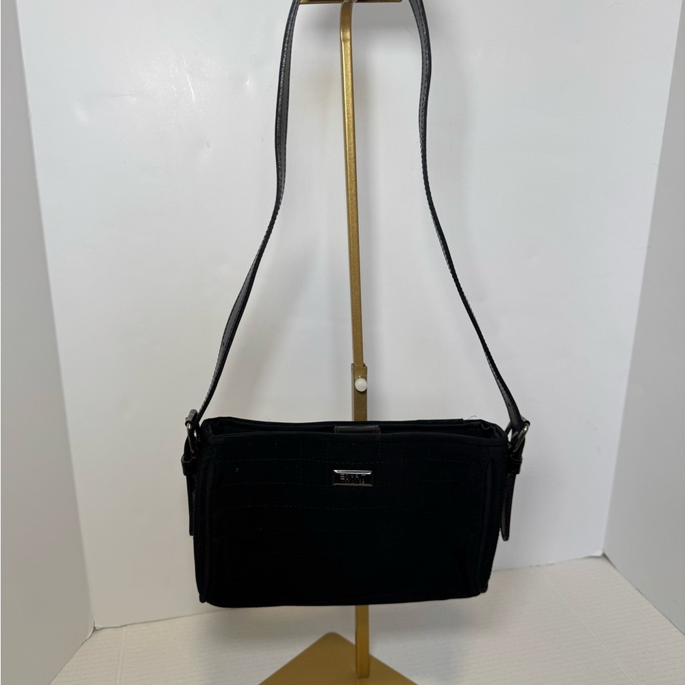 vintage Esprit black quilted shoulder bag y2k - Picture 2 of 13